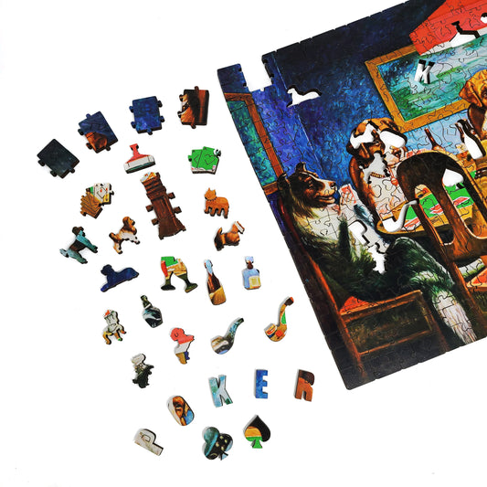 Wooden Jigsaw Puzzle with Uniquely Shaped Pieces for Adults - 390 Pieces - A Friend in Need