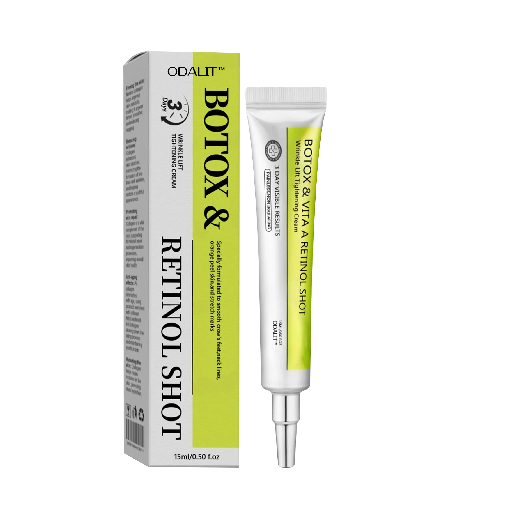 [🔥Posledný deň so 70% zľavou] ODALIT™ Botox a retinolový injekcia - redukuje hlboké vrásky, ochabnuté líce a opuchnuté oči