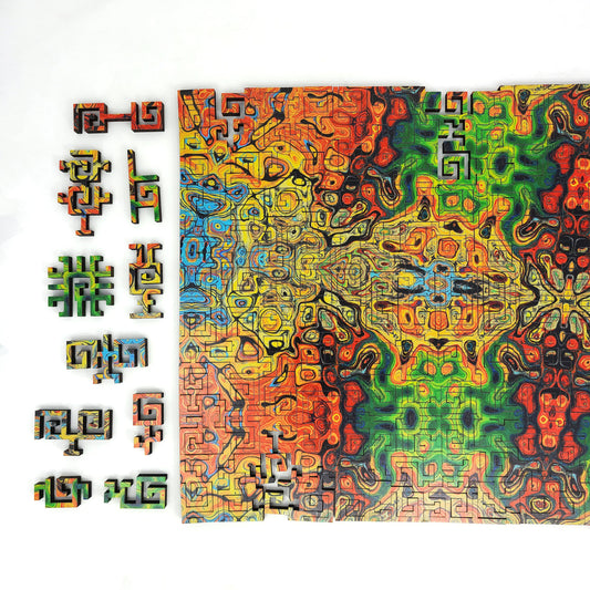Wooden Jigsaw Puzzle for Adults - Geometric - 300 Pieces - Kaleidoscope