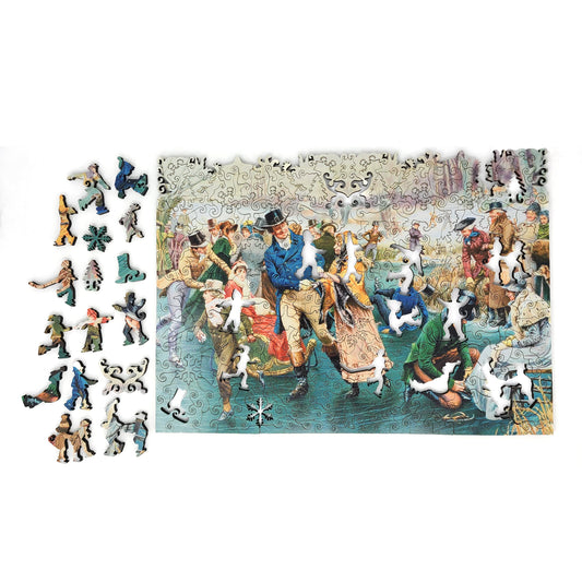 Large Format Wooden Jigsaw Puzzle with Uniquely Shaped Pieces for Seniors and Adults - 255 Pieces - A Merry Christmas