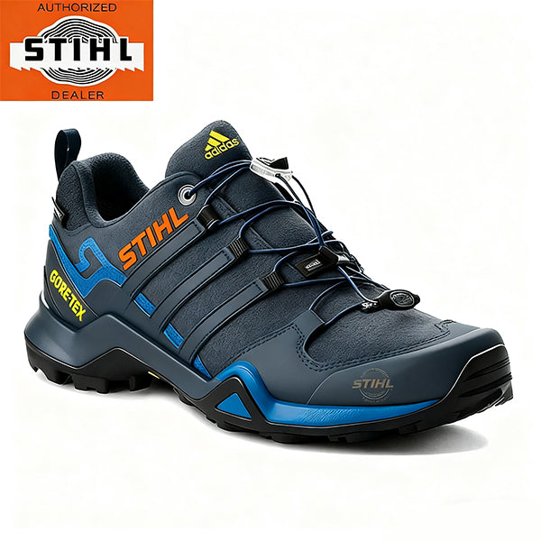 Męskie, wodoodporne i oddychające buty robocze i turystyczne marki adidas® i STIHL, idealne do pracy i aktywności na świeżym powietrzu.