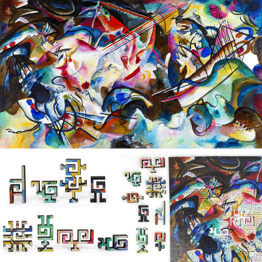 Wooden Jigsaw Puzzle for Adults - Geometric - 300 Pieces - Composition VI