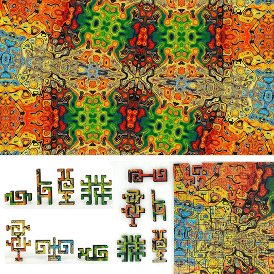 Wooden Jigsaw Puzzle for Adults - Geometric - 300 Pieces - Kaleidoscope