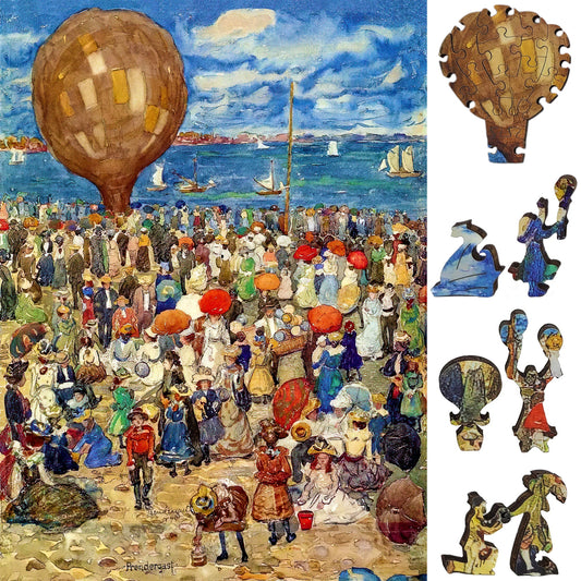 Quebra-cabeça de madeira de grande formato com peças de formato exclusivo para idosos e adultos - 210 peças - O Balão