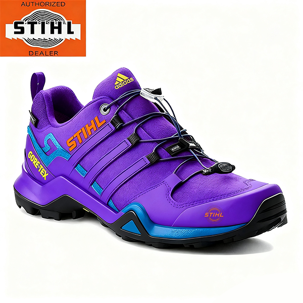 Męskie, wodoodporne i oddychające buty robocze i turystyczne marki adidas® i STIHL, idealne do pracy i aktywności na świeżym powietrzu.