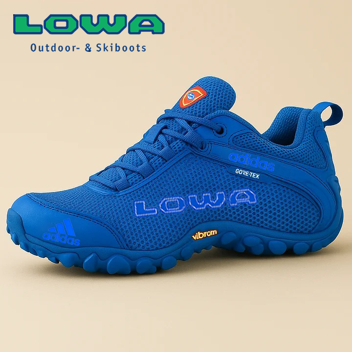Wytrzymałe męskie buty robocze i trekkingowe marki adidas® i Lowa