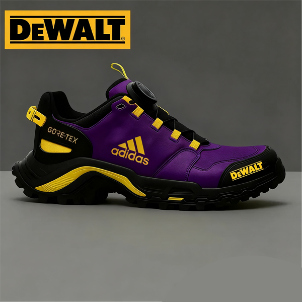 Nepremokavá obuv od značiek Adidas® a DEWALT je perfektnou voľbou do práce aj do prírody.