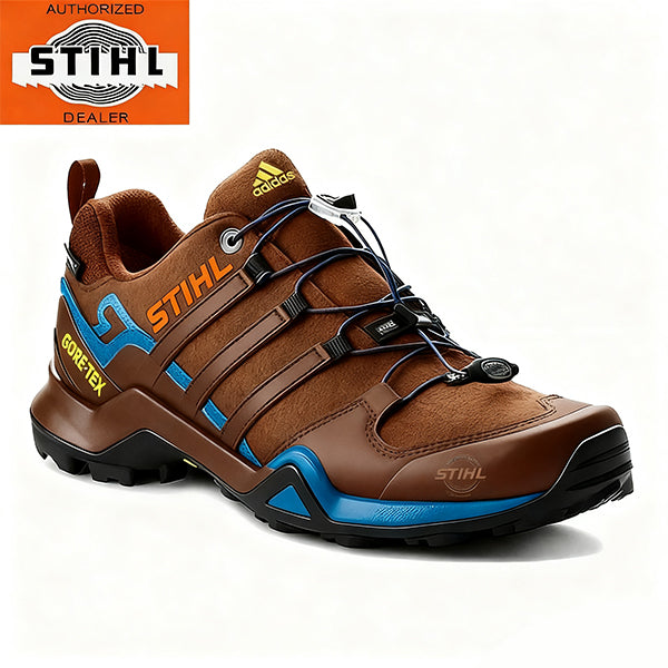 Męskie, wodoodporne i oddychające buty robocze i turystyczne marki adidas® i STIHL, idealne do pracy i aktywności na świeżym powietrzu.