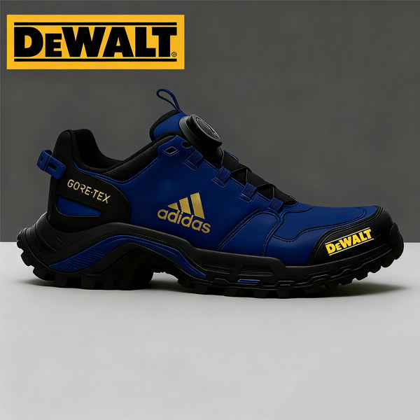 Nepremokavá obuv od značiek Adidas® a DEWALT je perfektnou voľbou do práce aj do prírody.