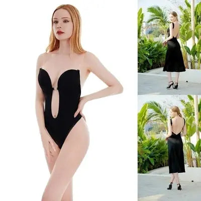 Bezšvíkové tvarujúce body s integrovanou podprsenkou a odhaleným chrbtom