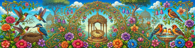 Wooden Jigsaw Puzzle for Adults, Birds & Blossoms, Hidden StoryPieces, Bird Lover Gift