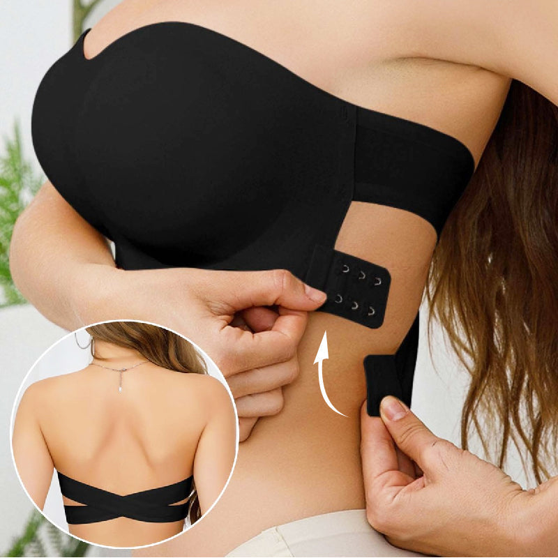👙Triumph👙Dámska podprsenka bez ramienok s protišmykovým krížovým zapínaním