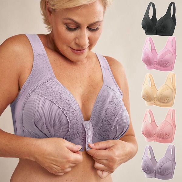 👙Triumph🔥Kúpte 2 a získajte 2 zadarmo🔥Priedušná bavlnená podprsenka so zapínaním na gombíky vpredu