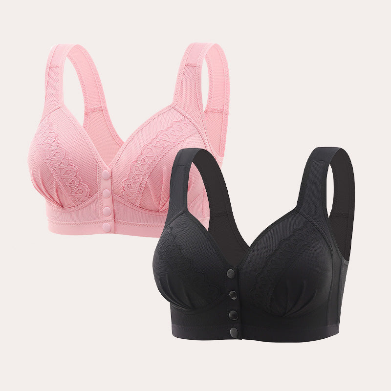 👙Triumph🔥Kúpte 2 a získajte 2 zadarmo🔥Priedušná bavlnená podprsenka so zapínaním na gombíky vpredu