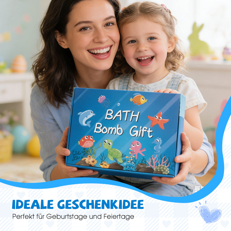 🛁12 dielna darčeková sada kúpeľových solí（vstavaná hračka）